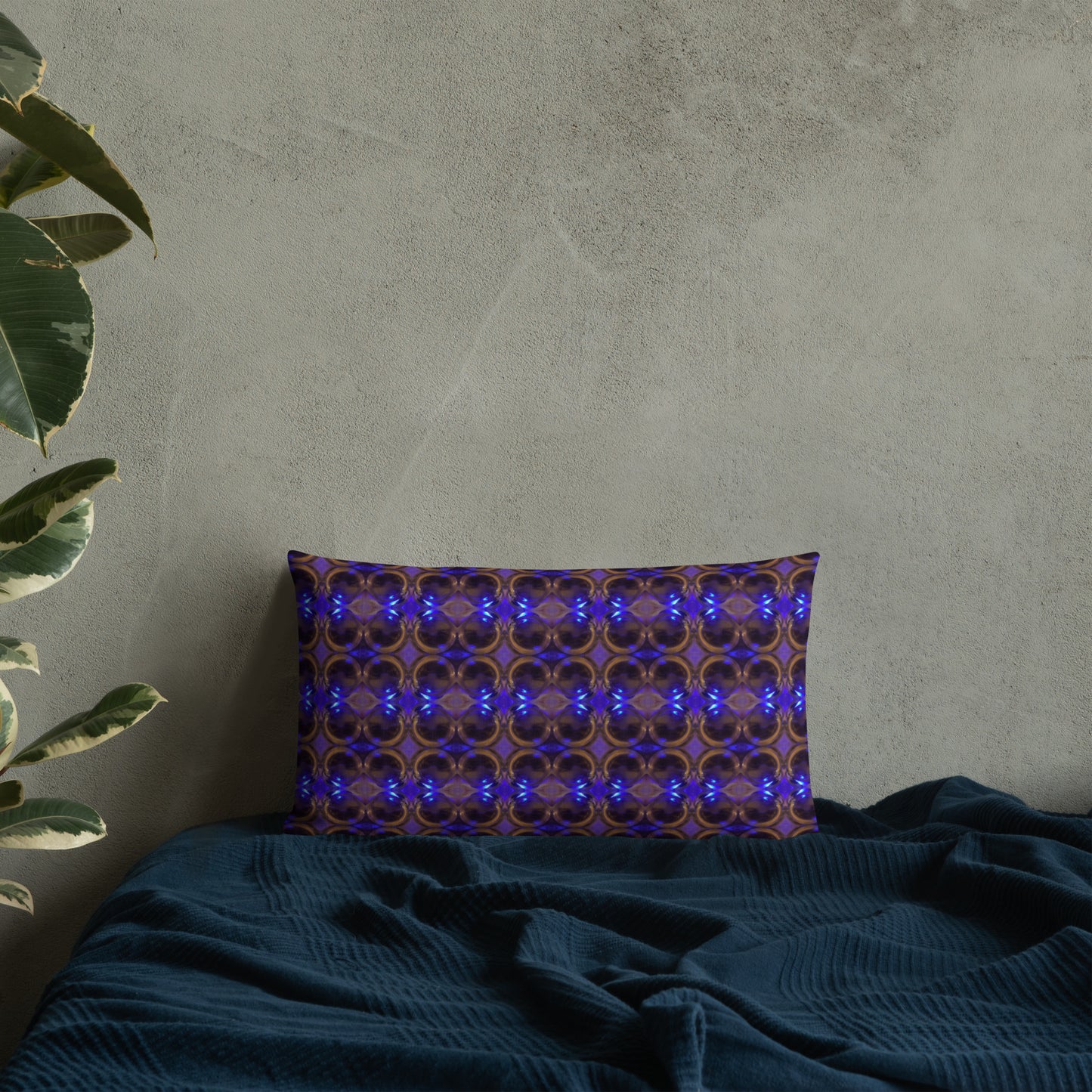 Premium Pillow (Cobalt Bubble)