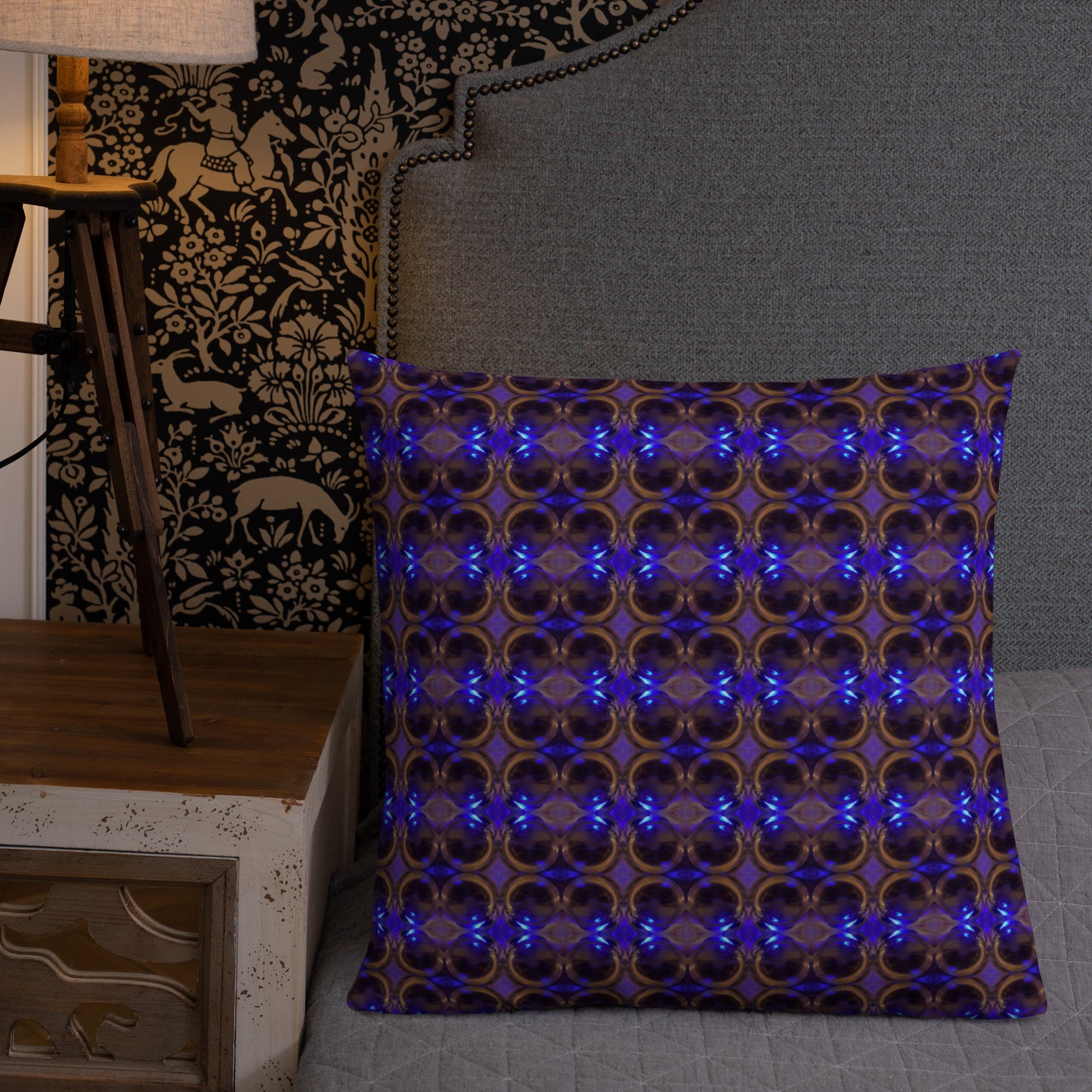 Premium Pillow (Cobalt Bubble)