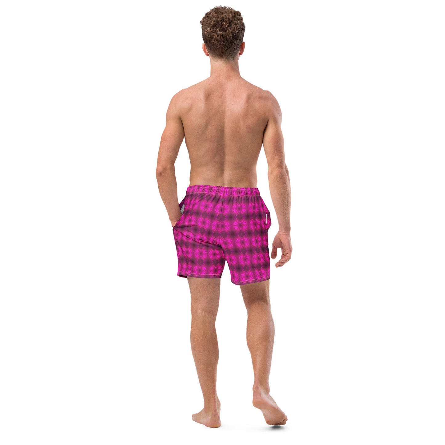 Eco-friendly Swim Trunks (Fuchsia Parquet)