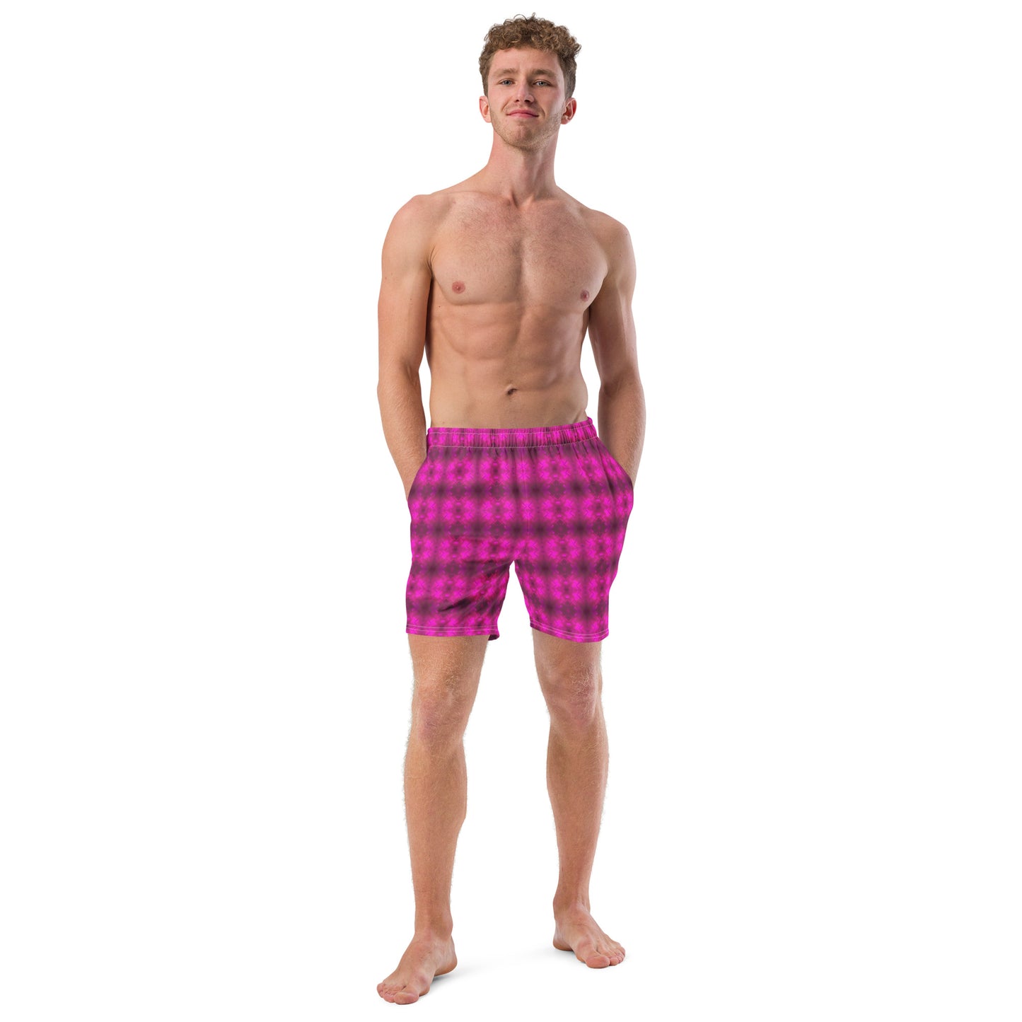 Eco-friendly Swim Trunks (Fuchsia Parquet)