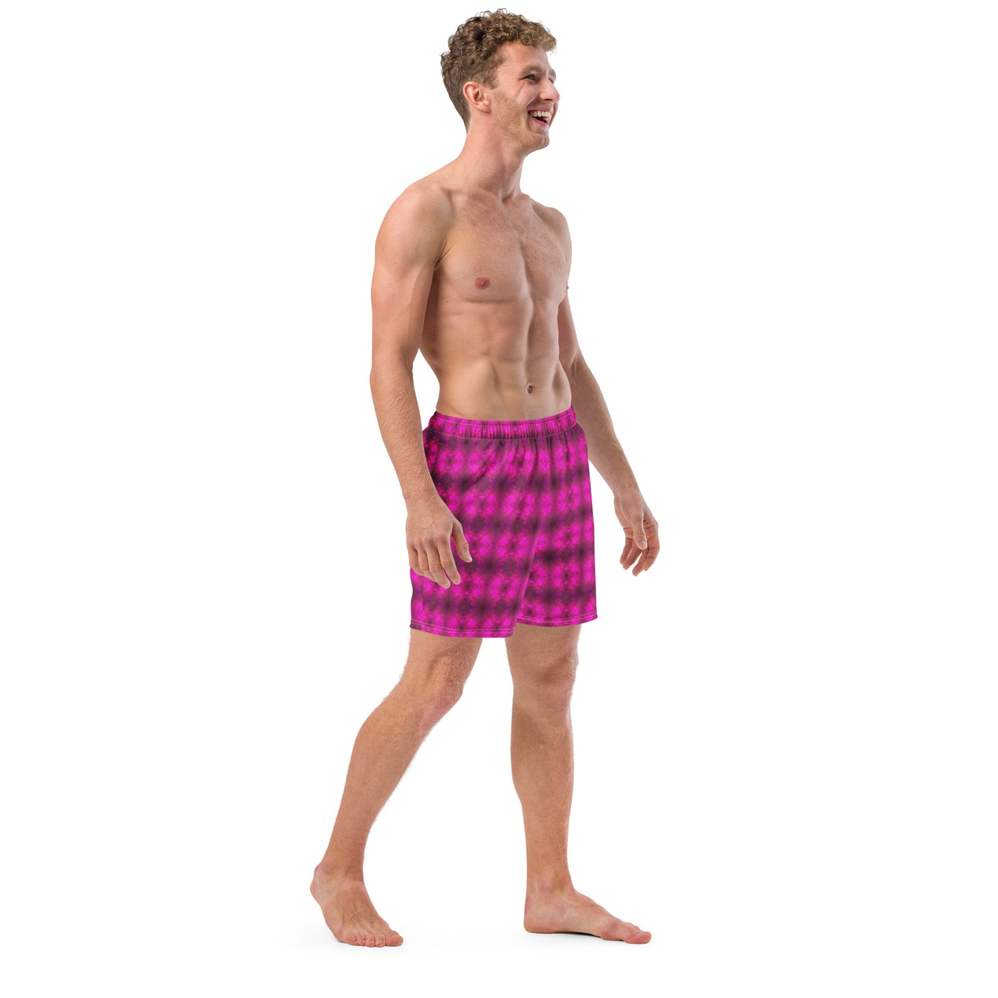 Eco-friendly Swim Trunks (Fuchsia Parquet)