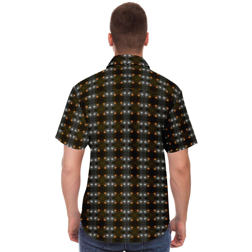 Short Sleeve Button Down Shirt (Orbs)