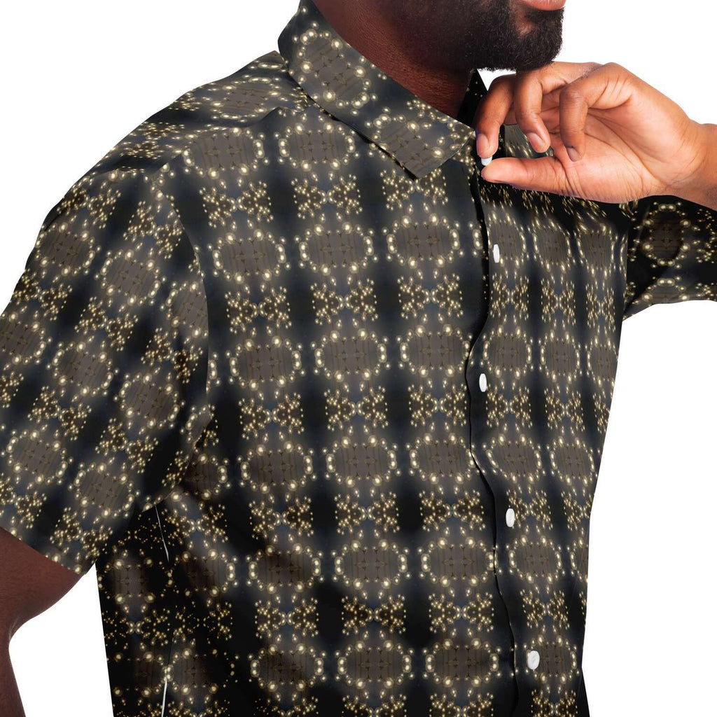 Short Sleeve Button Down Shirt (Bubbles)