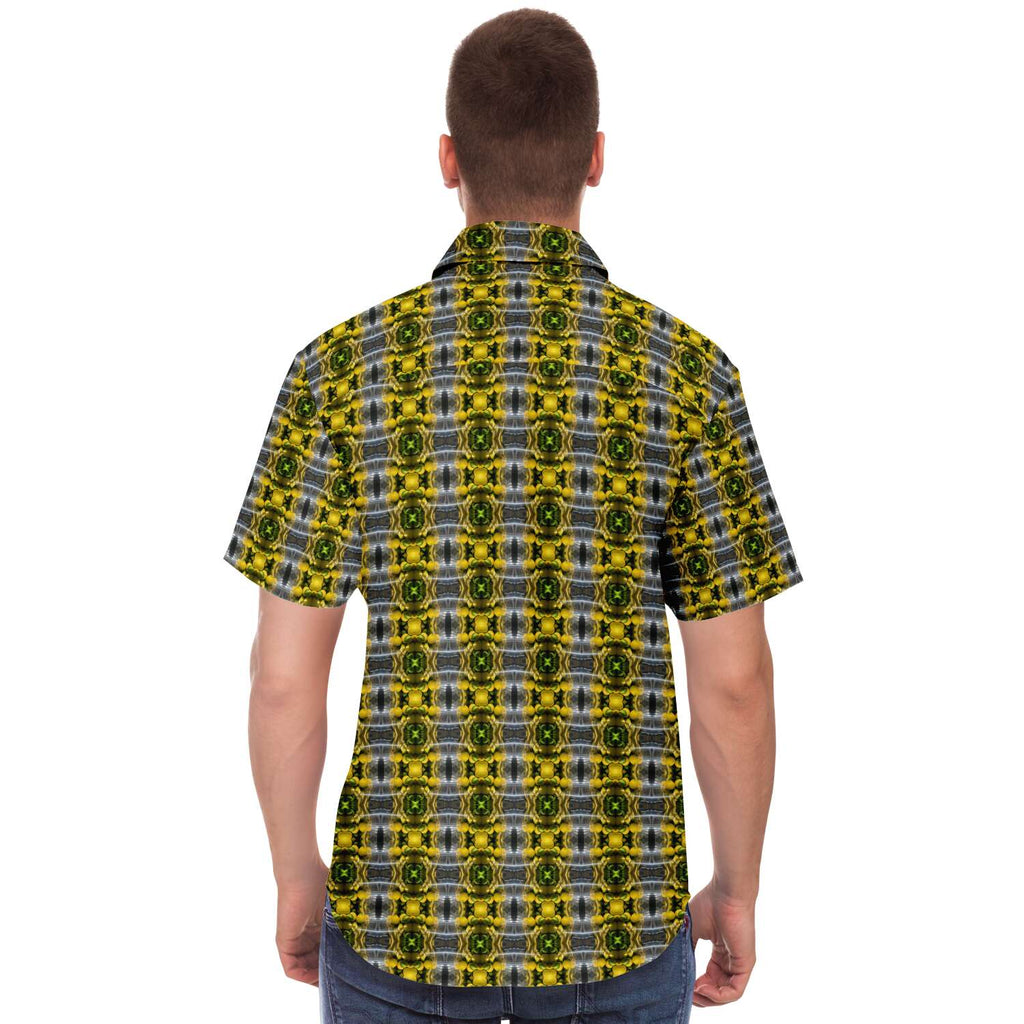 Short Sleeve Button Down Shirt (Lemon Snakes)