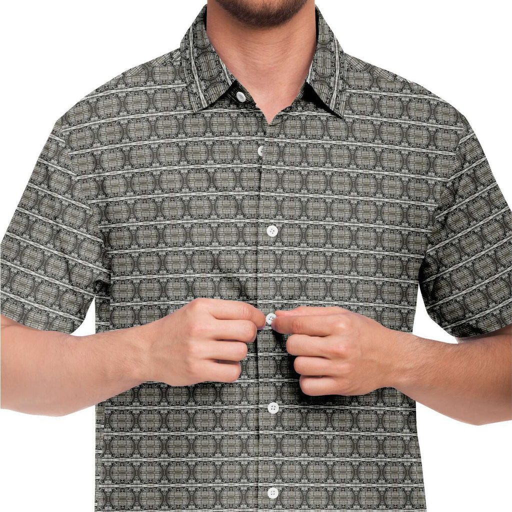 Short Sleeve Button Down Shirt (Wire Pattern 50)