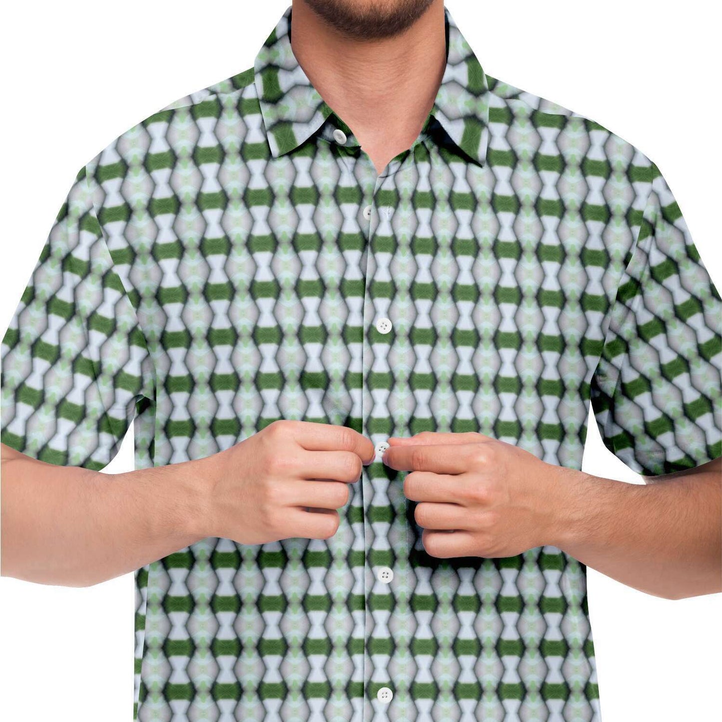 Short Sleeve Button Down Shirt (Mint Yarn)