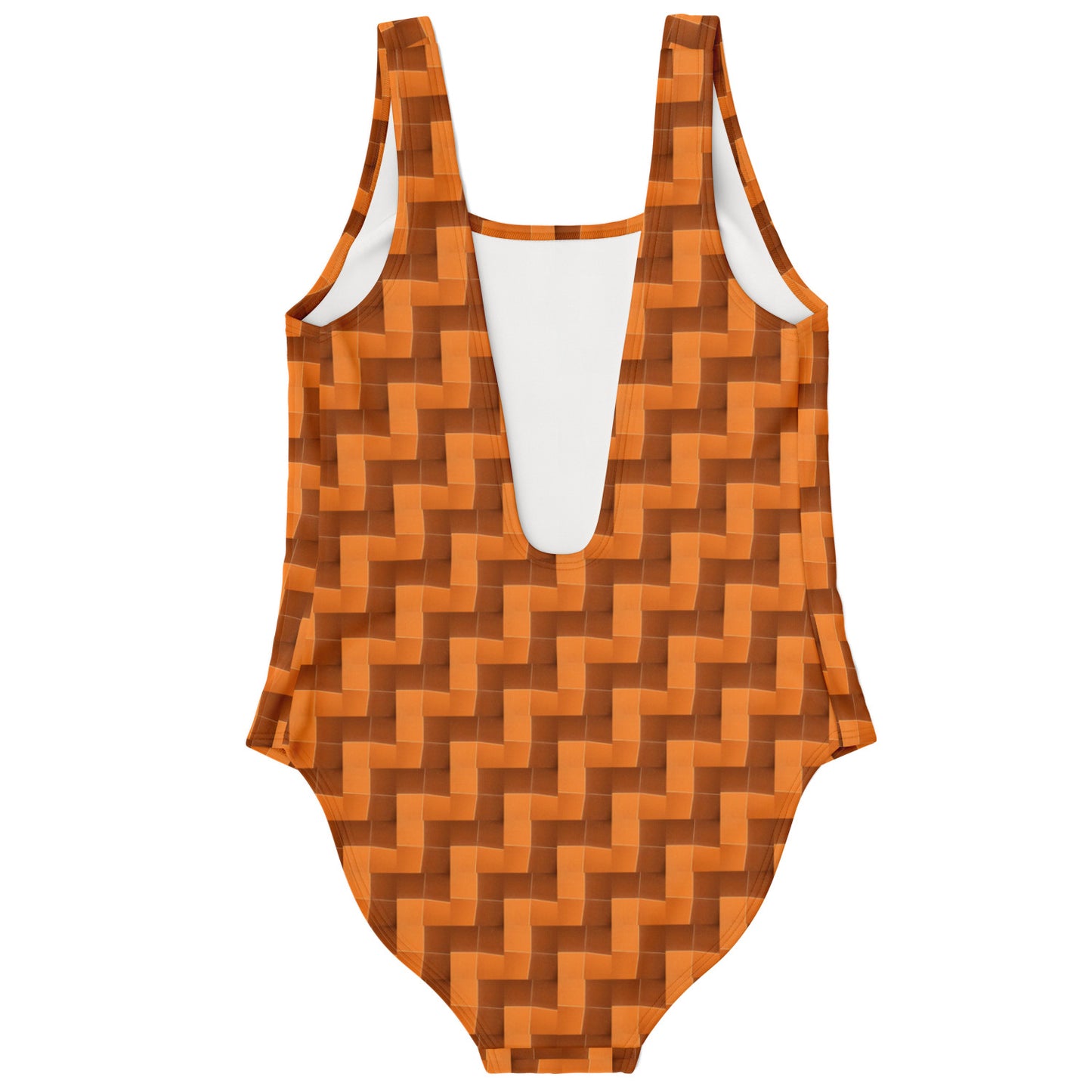 One-Piece Swimsuit Woman (Burnt Orange Tiles)