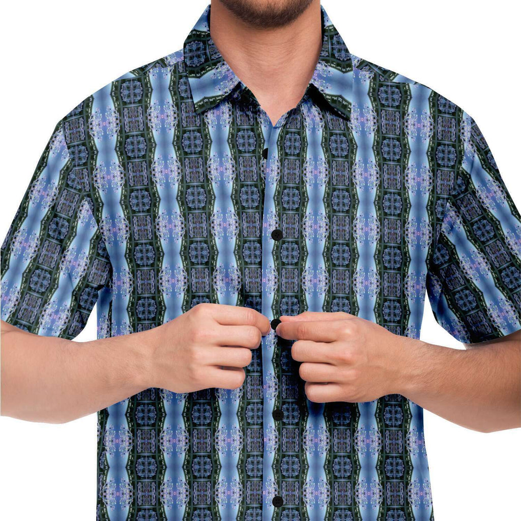 Short Sleeve Button Down Shirt (Water Lilies)