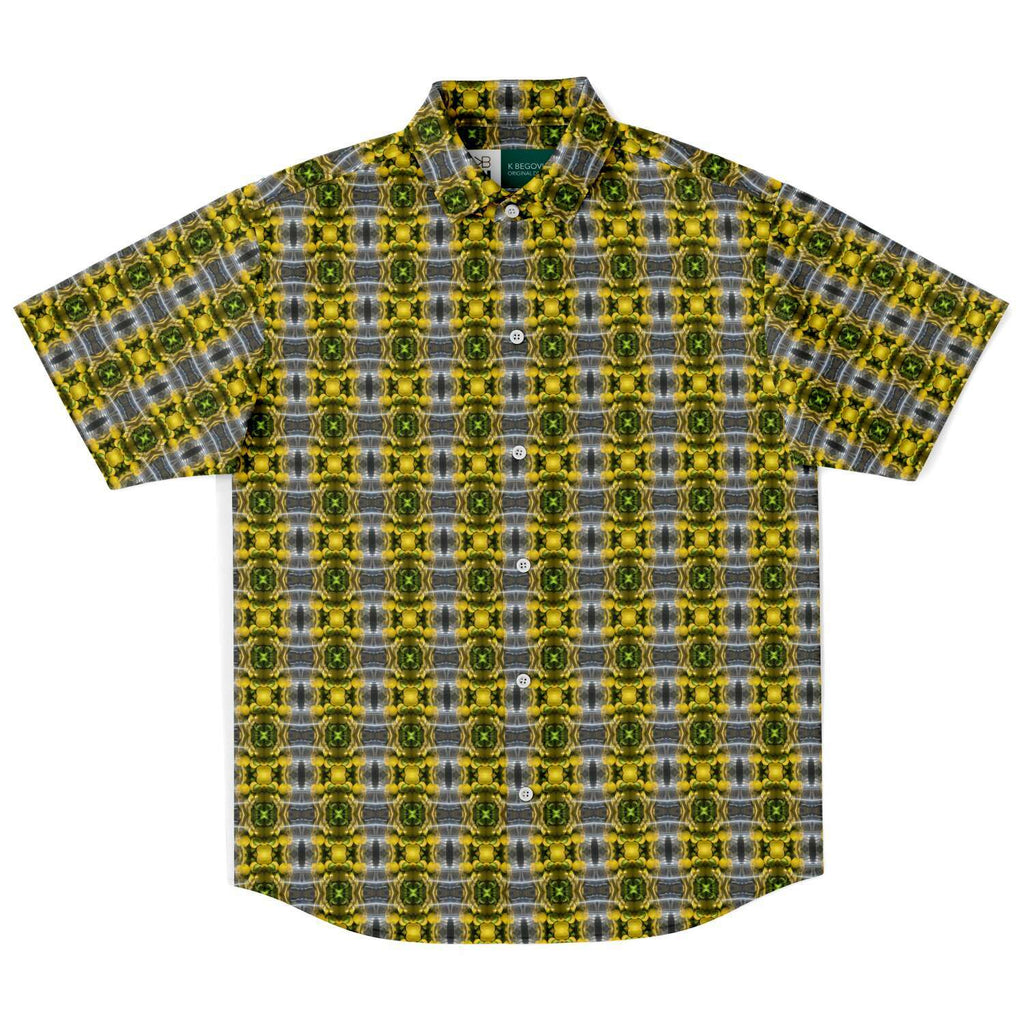 Short Sleeve Button Down Shirt (Lemon Snakes)