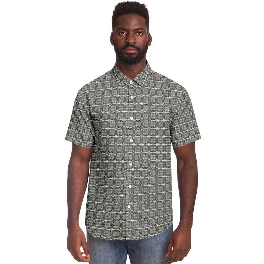 Short Sleeve Button Down Shirt (Wire Pattern 50)