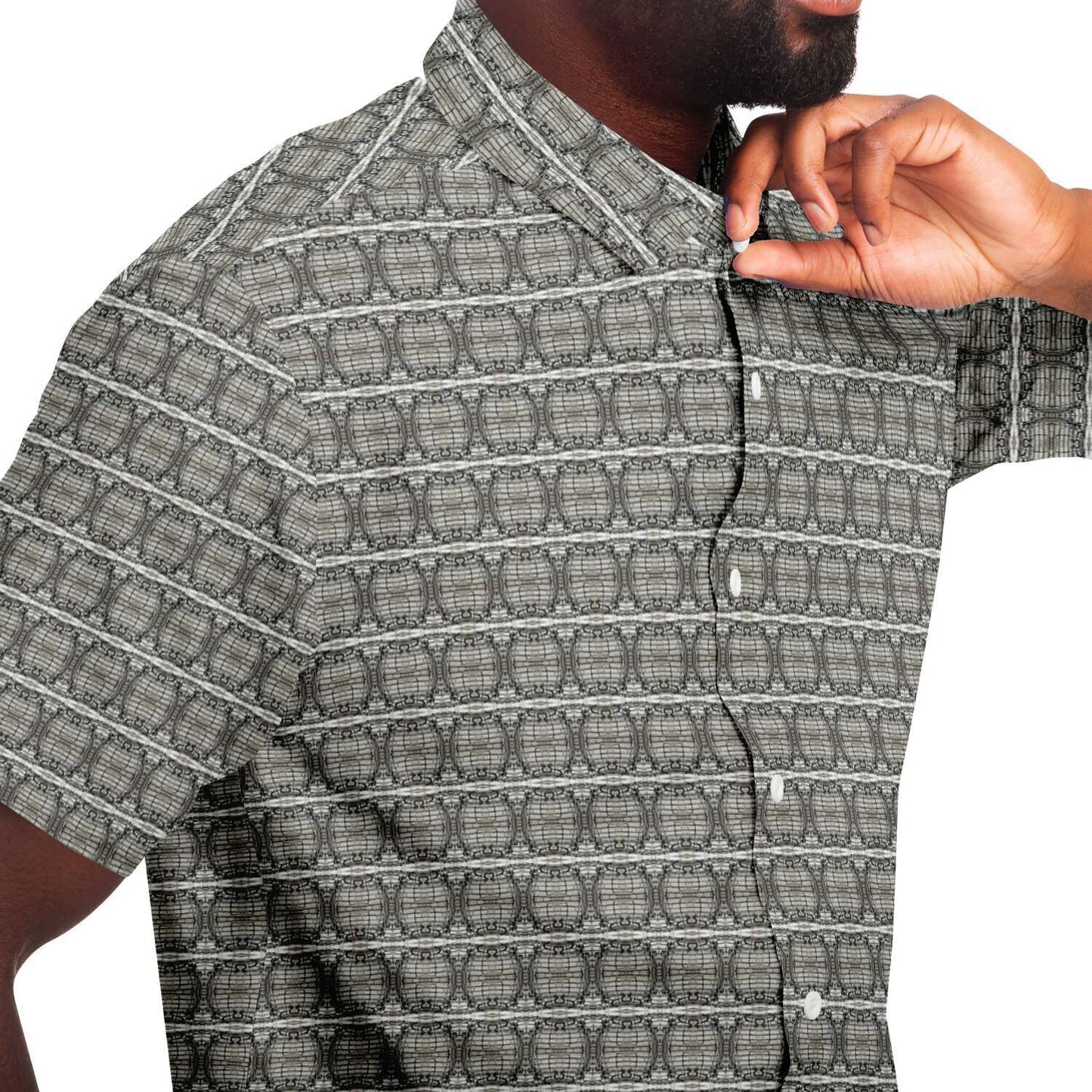 Short Sleeve Button Down Shirt (Wire Pattern 50)