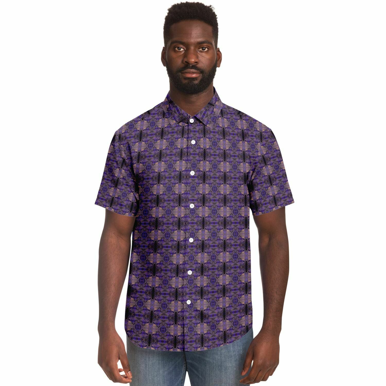 Short Sleeve Button Down Shirt (Bohemian No. 1)