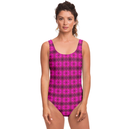 One-Piece Swimsuit Woman (Fuchsia Parquet)