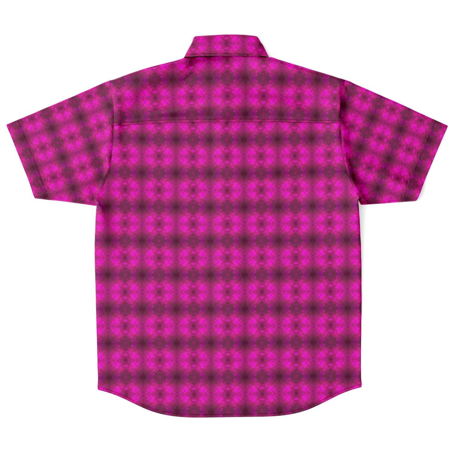 Short Sleeve Button Down Shirt (Fuchsia Parquet)