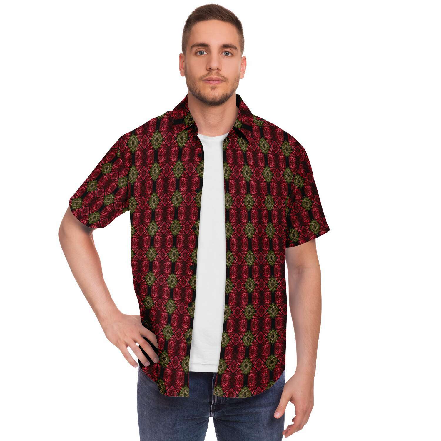 Short Sleeve Button Down Shirt (Victorian No. 1)