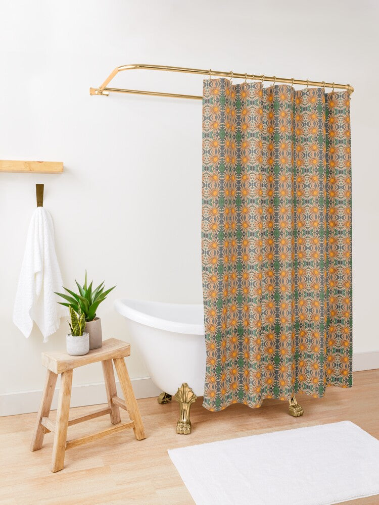 Shower Curtain (Floral Dots)