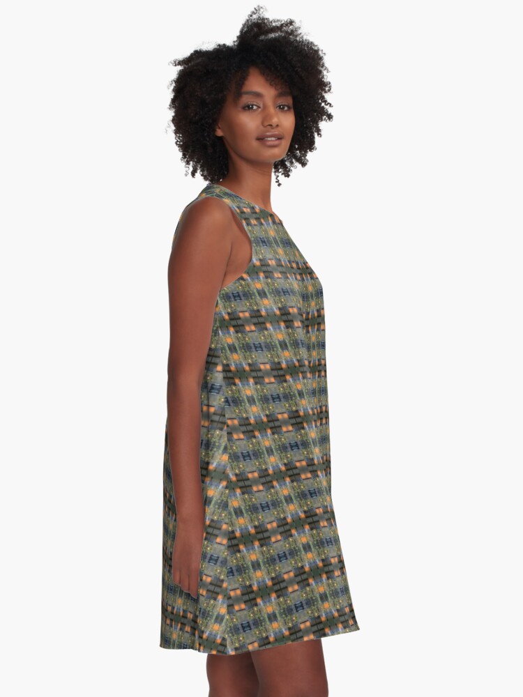 A-Line Dress (Modern Plaid No. 1) K Begovich Designs A-Line Dress (Modern Plaid No. 1) K Begovich Designs